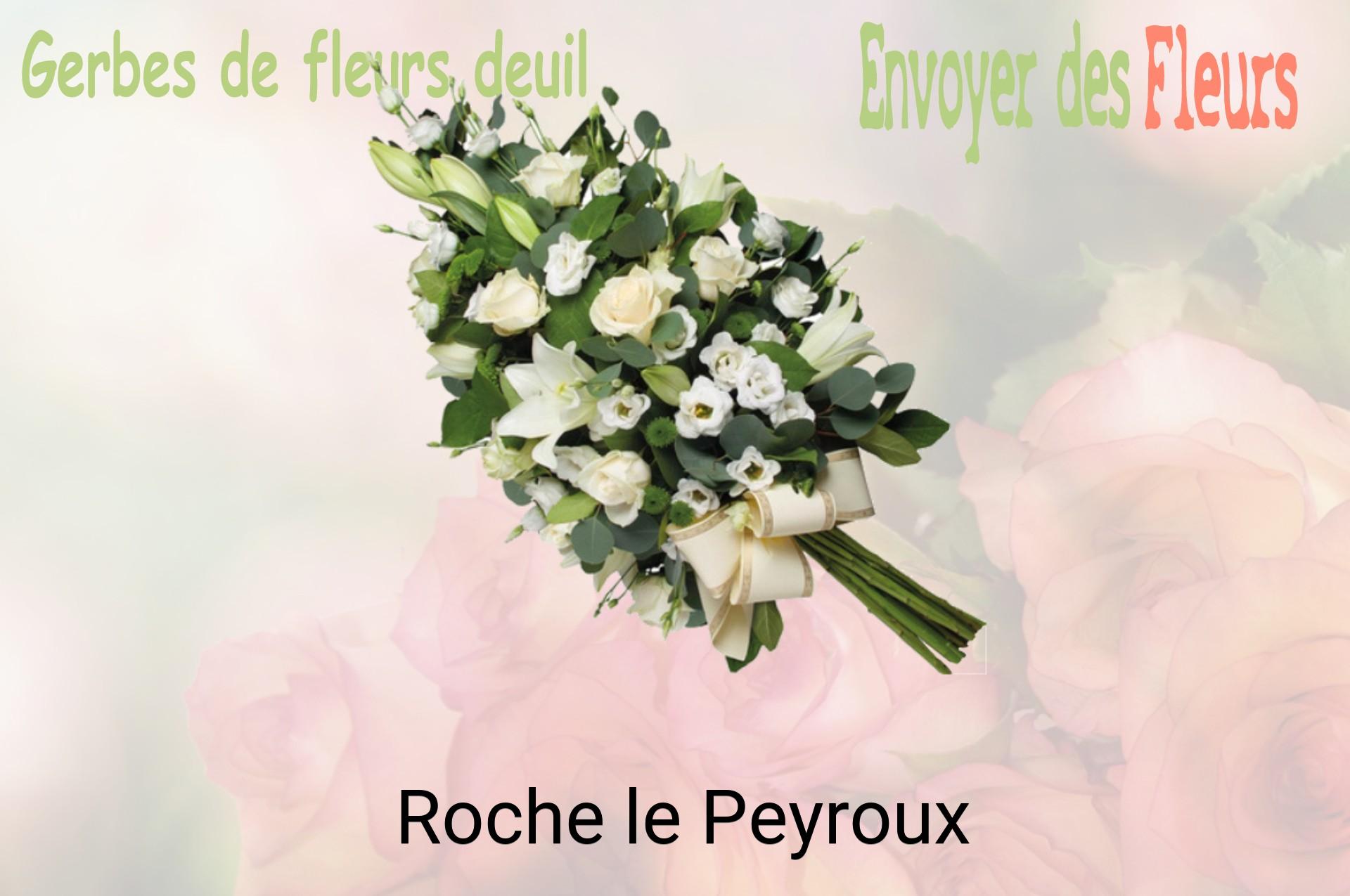 Gerbe de fleurs de deuil livrée à Roche-le-Peyroux